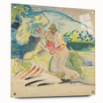 Man with a Dog - Light and Vibrant Expressionist Artwork by Weisz-Kubínčan