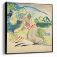 Man with a Dog - Light and Vibrant Expressionist Artwork by Weisz-Kubínčan