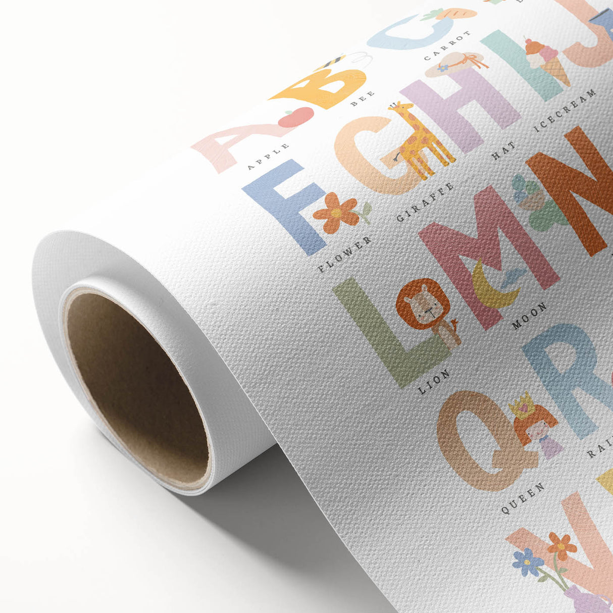Educational Nursery Wall Decor - Colorful Alphabet Learning Print