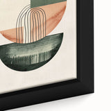 Contemporary Dining Art Pieces – Green & Peach Geometric Print