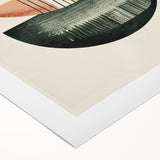 Contemporary Dining Art Pieces – Green & Peach Geometric Print