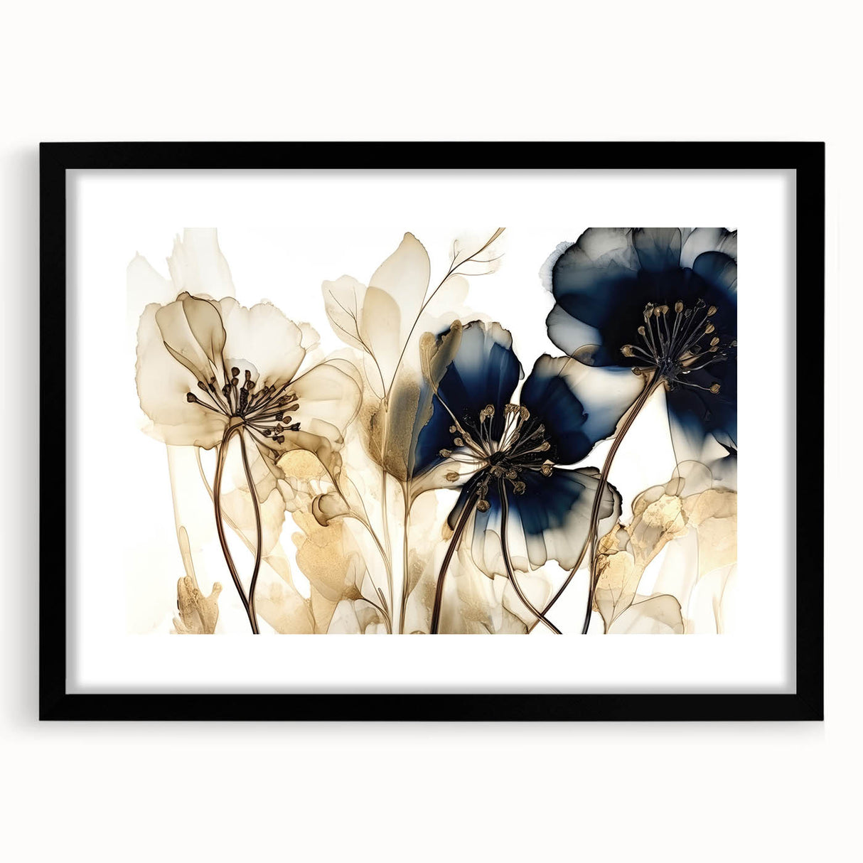 Elegant Floral Living Room Wall Art – Modern Botanical Canvas