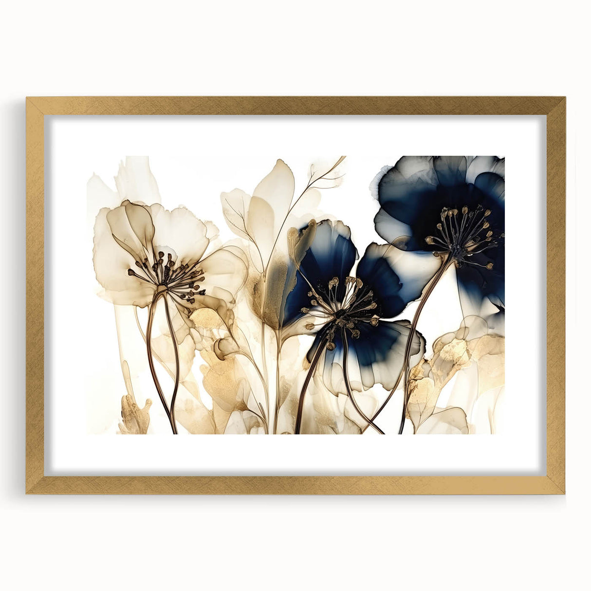 Elegant Floral Living Room Wall Art – Modern Botanical Canvas