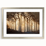 Abstract landscapes wall art framed with a silver mat, showcasing vibrant colors and intricate textures, ideal for modern home decor and artistic expression.