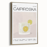 Framed canvas featuring a vintage poster art of a black and gold landscape, ideal for bedroom wall art.