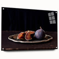 Acrylic glass wall art featuring an array of colorful fruits, ideal for dining room decor.