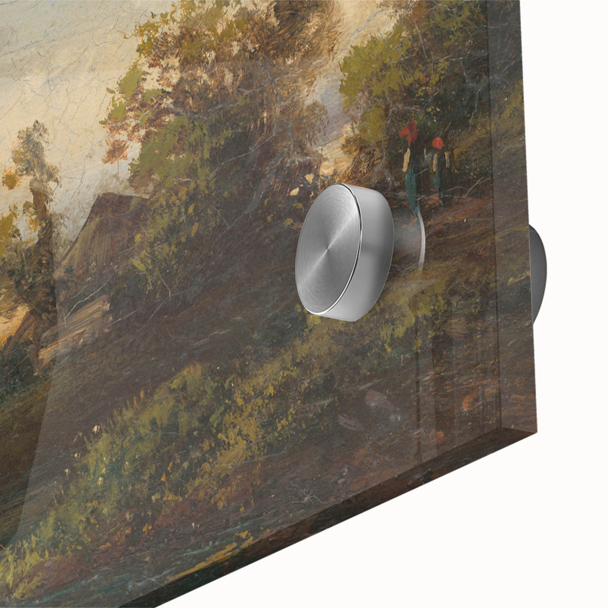 Modern Landscape Art with Serene Fisherman Scene - Modern Wall Decor