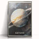 STEM Learning Wall Art - Saturn Planet Educational Space Poster