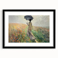 Abstract landscape wall art framed with a black mat, showcasing vibrant colors and fluid shapes, perfect for modern home decor. Ideal for enhancing living spaces.