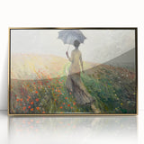 Framed abstract landscape wall art featuring vibrant gold accents and a modern design, perfect for enhancing home decor in living spaces or offices.