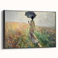 Abstract landscape wall art featuring a black-framed canvas with vibrant colors and dynamic shapes, ideal for modern home decor. The side view showcases the elegant framing and textured surface, enhancing its artistic appeal.