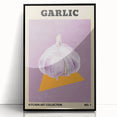 Large abstract wall art featuring assorted fruits in vibrant colors on a black acrylic framed print.