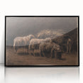 Realism Art Prints - Sheep in Stable by Rosa Bonheur Rustic Animal Art