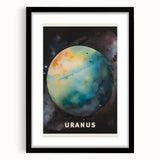 Classroom Educational Posters - Uranus Planet Space Art Print