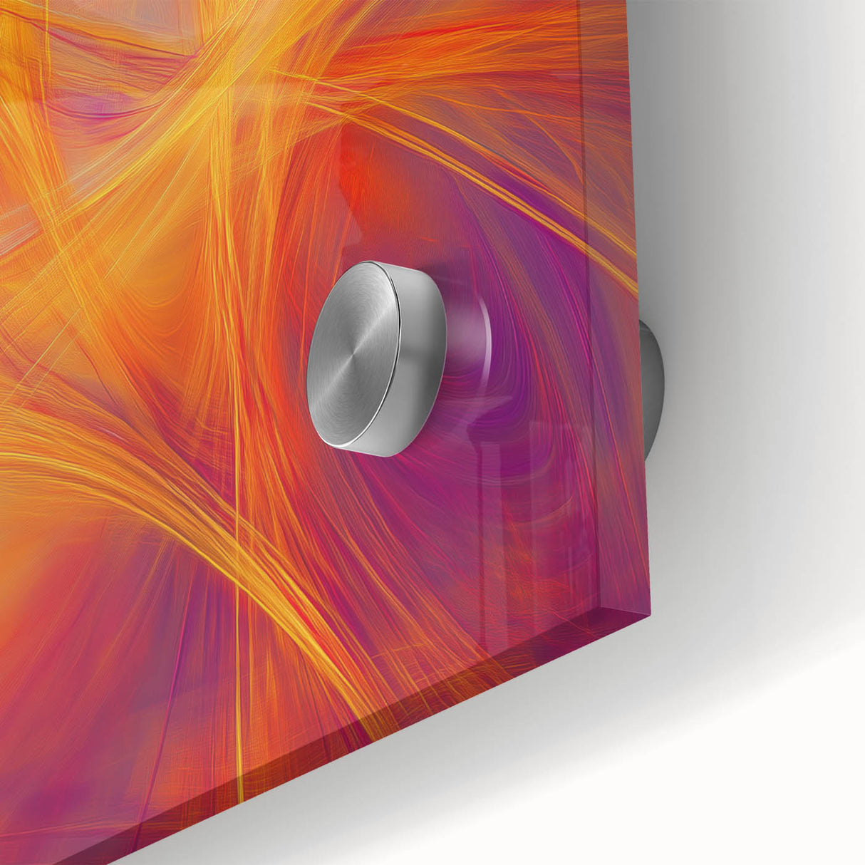 Colorful Abstract Wall Art – Yellow, Orange, and Violet Light Flow