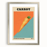 Textured art of abstract fruit designs in vibrant colors on a silver-framed mat, ideal for bedroom wall decor.