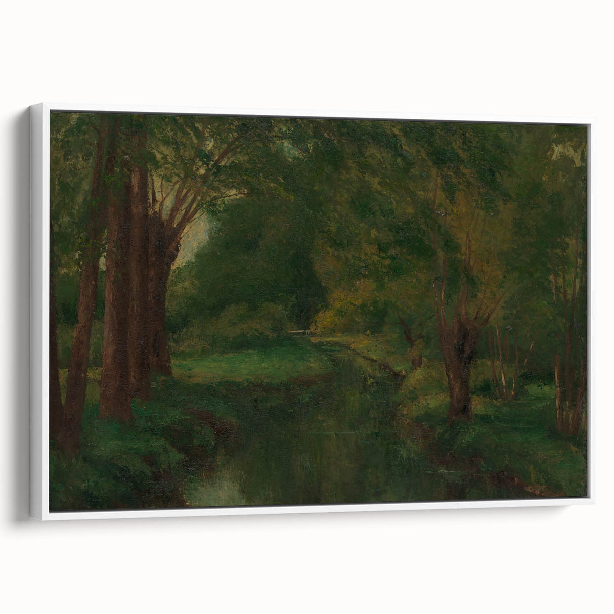Realism Art Prints - Brook in a Clearing by Gustave Courbet Nature Scene