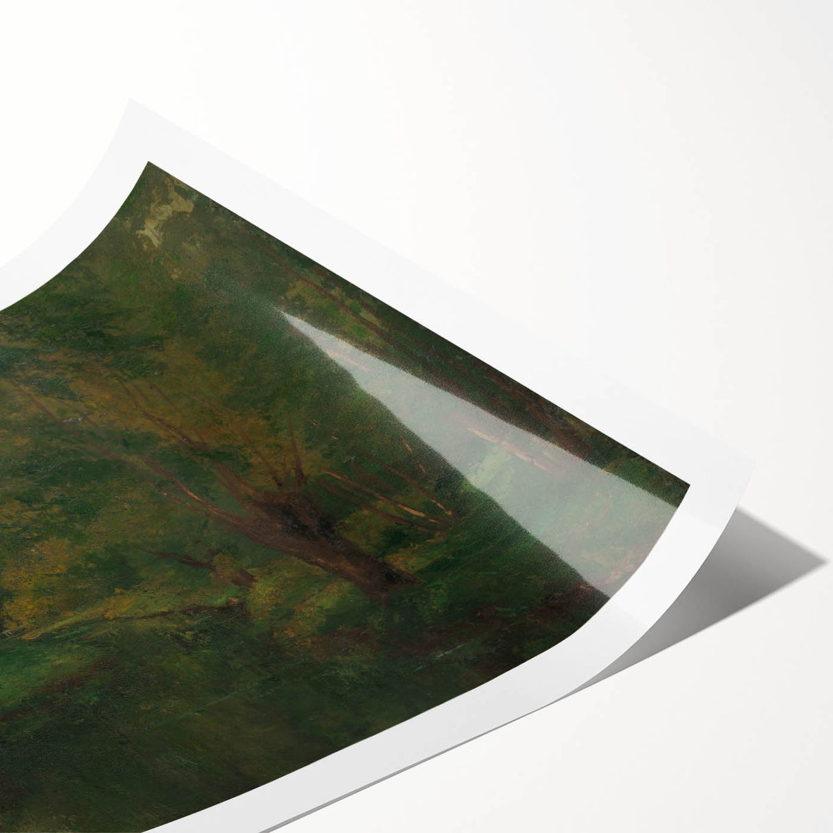 Realism Art Prints - Brook in a Clearing by Gustave Courbet Nature Scene