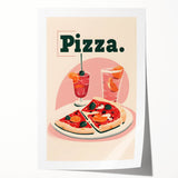 Extra large rolled print featuring a floral design in soft pastel shades, ideal for dining room or bathroom wall art.