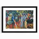 Expressionist Zoo Scene – Vibrant Abstract Zoological Garden Wall Art