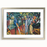 Expressionist Zoo Scene – Vibrant Abstract Zoological Garden Wall Art