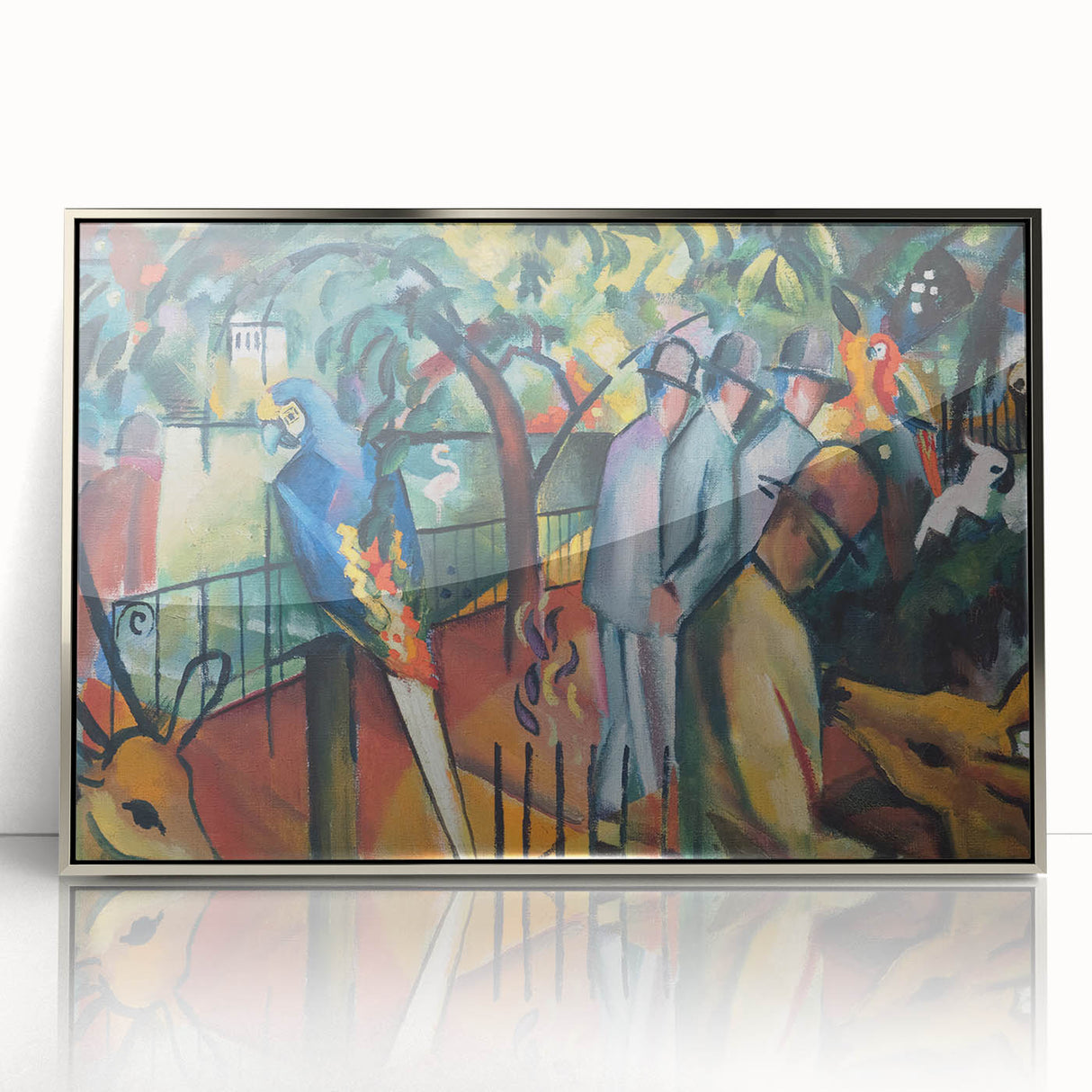 Expressionist Zoo Scene – Vibrant Abstract Zoological Garden Wall Art