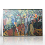 Expressionist Zoo Scene – Vibrant Abstract Zoological Garden Wall Art