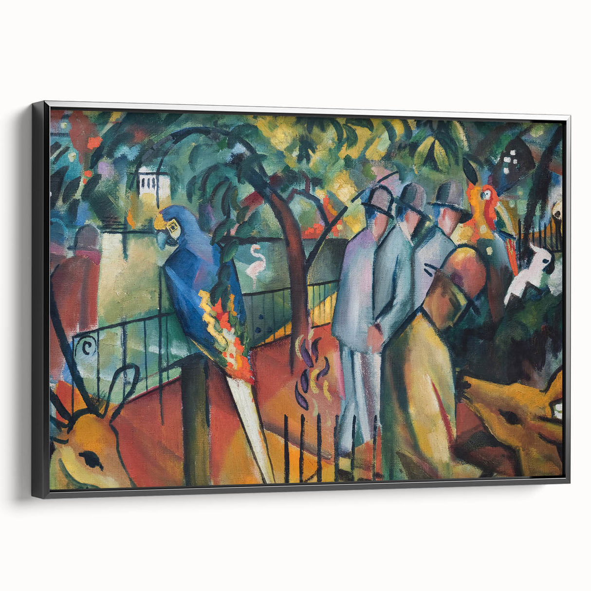 Expressionist Zoo Scene – Vibrant Abstract Zoological Garden Wall Art