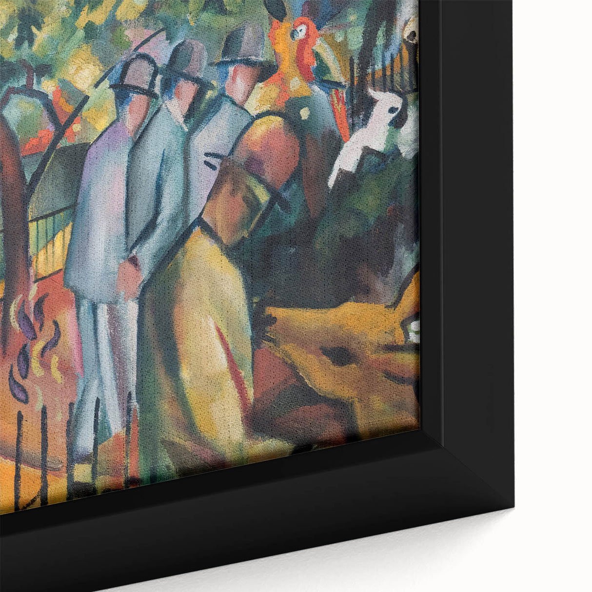 Expressionist Zoo Scene – Vibrant Abstract Zoological Garden Wall Art