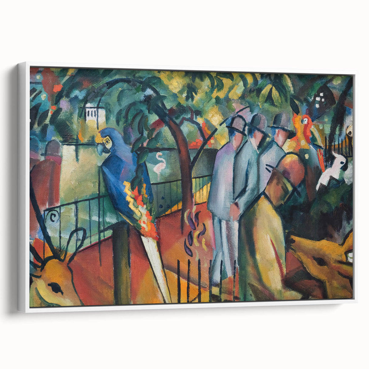 Expressionist Zoo Scene – Vibrant Abstract Zoological Garden Wall Art