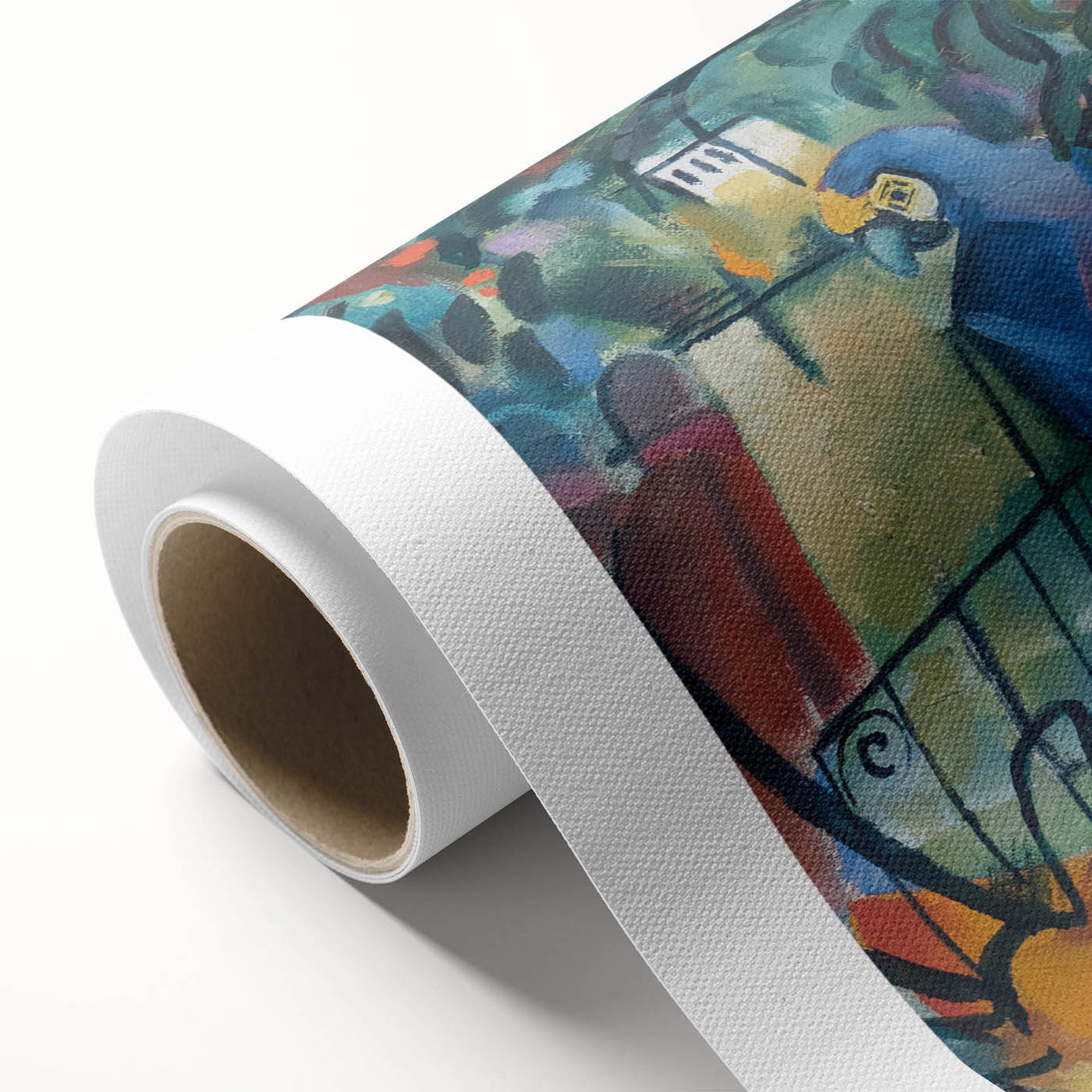 Expressionist Zoo Scene – Vibrant Abstract Zoological Garden Wall Art