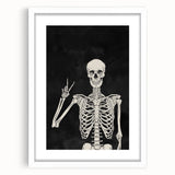 Skeleton Hand Gesture Halloween Wall Art - Spooky Gothic Decor