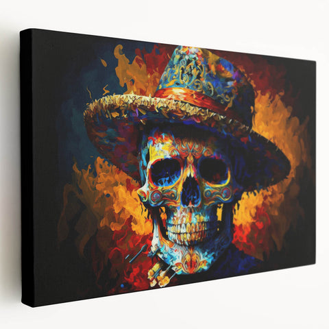Vibrant Sugar Skull Hombre – Día de los Muertos Art Prints