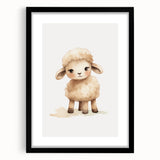Sweet Fluffy Lamb Nursery Wall Art - Baby Room Decor Print