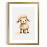 Sweet Fluffy Lamb Nursery Wall Art - Baby Room Decor Print