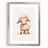 Sweet Fluffy Lamb Nursery Wall Art - Baby Room Decor Print
