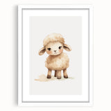 Sweet Fluffy Lamb Nursery Wall Art - Baby Room Decor Print
