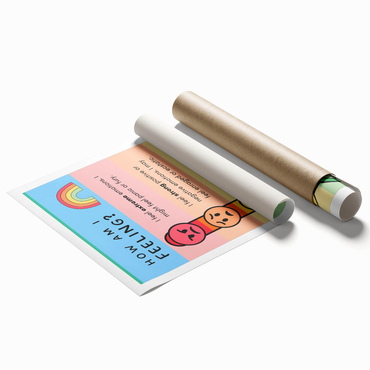 Emotions & Feelings Kids Educational Wall Art – Mood Chart Poster