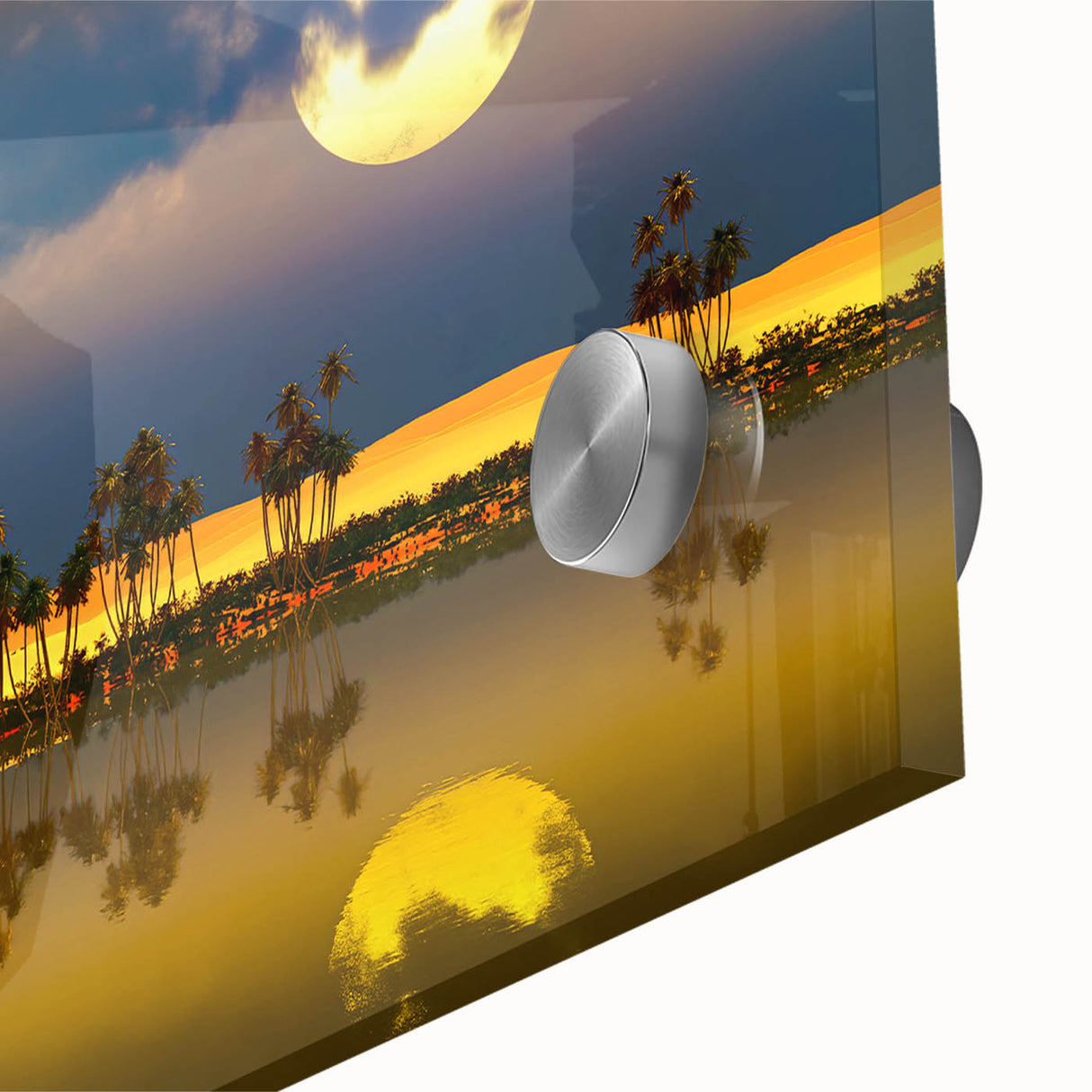 Large abstract wall art depicting Algerian scenery in muted earth tones on acrylic glass, suitable for dining room ambiance.