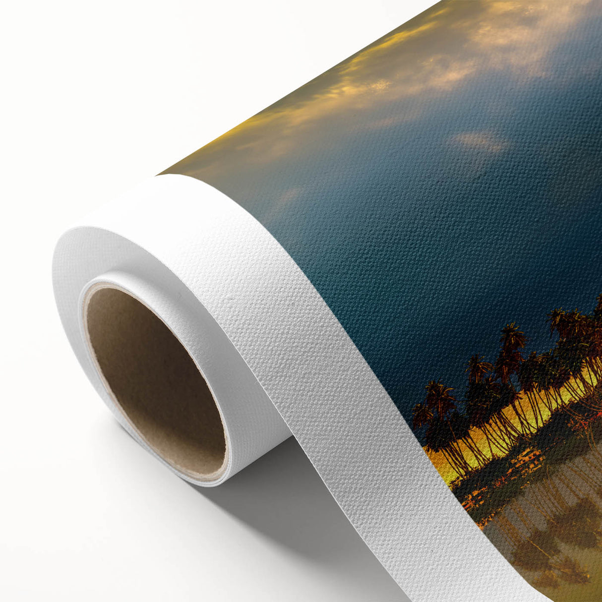 Art Deco style poster of Algerian scenery on rolled canvas, suitable for nursery wall art or dining room decor.