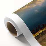 Art Deco style poster of Algerian scenery on rolled canvas, suitable for nursery wall art or dining room decor.