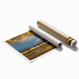 Extra large rolled print depicting a serene Algerian landscape with vibrant floral elements.