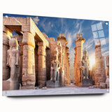 Acrylic print of a large abstract depiction of the Egyptian landscape in earthy tones.