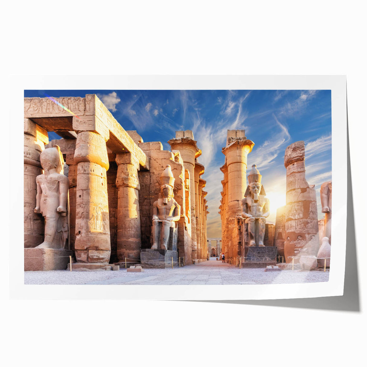Extra large rolled print of an Egyptian landscape in muted earth tones, ideal for art wall dining room.