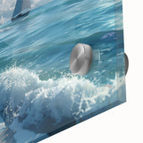 Acrylic print of a large abstract depiction of African scenery, using earthy tones, ideal for dining room art.