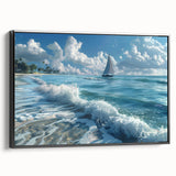 Black and white framed canvas depicting a vintage-style Kenyan landscape, ideal for bedroom wall art.