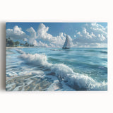 Monochrome African landscape on stretched canvas.