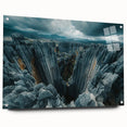 Acrylic print of a Madagascar landscape in vibrant earth tones, ideal for dining room or bedroom decor.