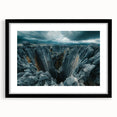 Extra large abstract art print of Madagascar scenery in vibrant colors on a textured canvas, suited for living room decor.