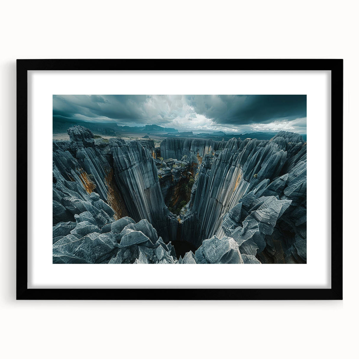 Extra large abstract art print of Madagascar scenery in vibrant colors on a textured canvas, suited for living room decor.
